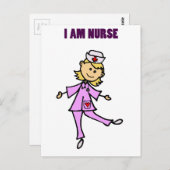 Happy Dancing Nurse Art Postkarte (Vorne/Hinten)