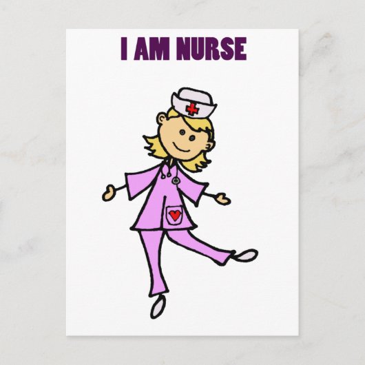 Happy Dancing Nurse Art Postkarte (Vorderseite)