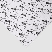 Happy Dancing Skeletons Horror Pattern Seidenpapier (Ausschnitt)