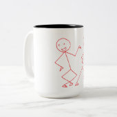Happy Dancing Stickman Tasse (Vorderseite Links)