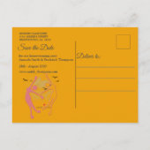 Happy Dancing Yoga Girls Ankündigungspostkarte (Rückseite)