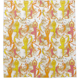 Happy Dancing Yoga Girls Duschvorhang