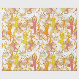 Happy Dancing Yoga Girls Geschenkpapier