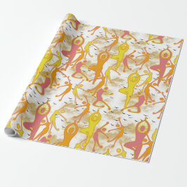 Happy Dancing Yoga Girls Geschenkpapier