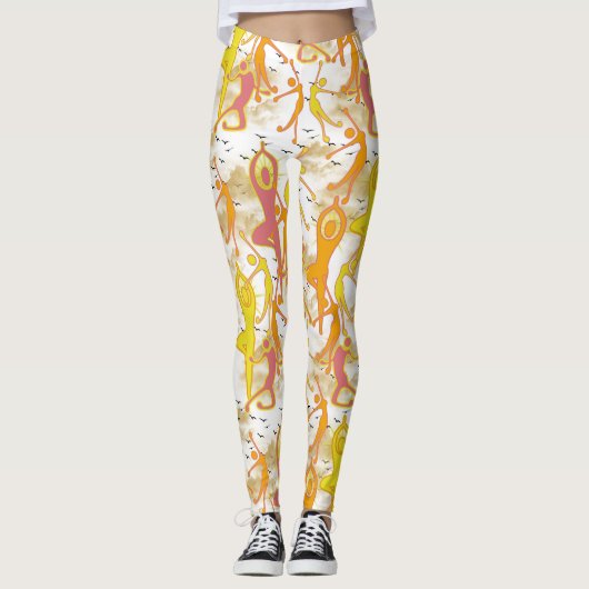 Happy Dancing Yoga Girls Leggings (Vorderseite)