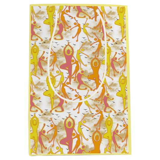Happy Dancing Yoga Girls Mittlere Geschenktüte (Vorderseite)