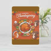 Happy Danke Giving Feiertagskarte (Stehend Vorderseite)