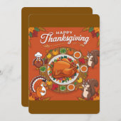 Happy Danke Giving Feiertagskarte (Vorne/Hinten)