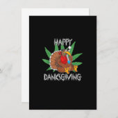 Happy Danksgiving Stoner Funny Erntedank Shirt Einladung (Vorne/Hinten)