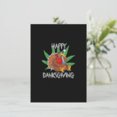 Happy Danksgiving Stoner Funny Erntedank Shirt Einladung (Stehend Vorderseite)