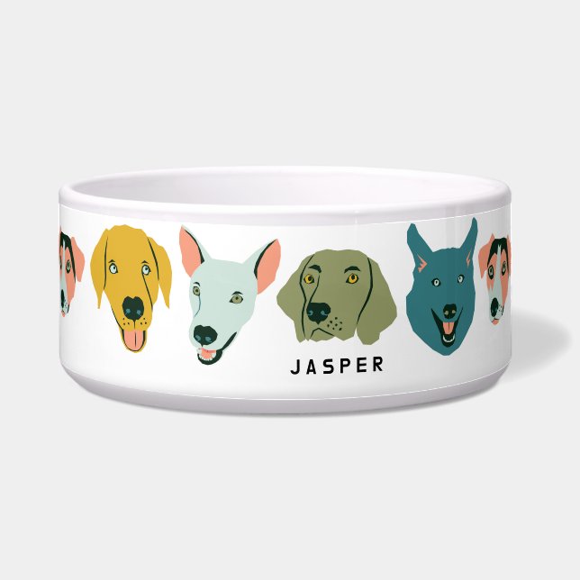 Happy Dapper Hunde Personalisiert Napf (Vorderseite)