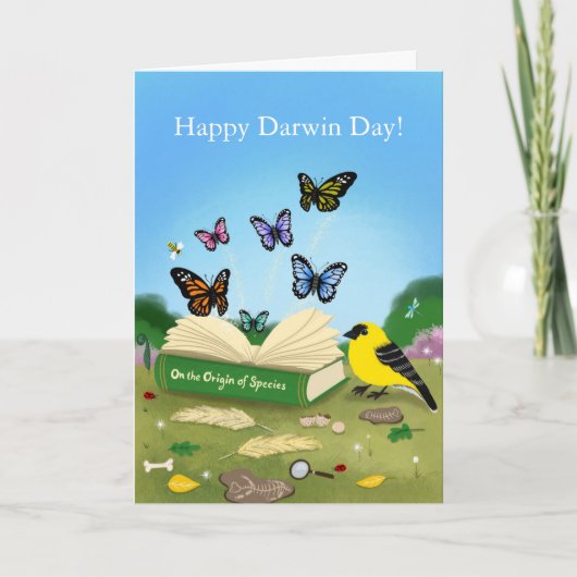 Happy Darwin Day Evolution Nature Art Karte (Vorderseite)