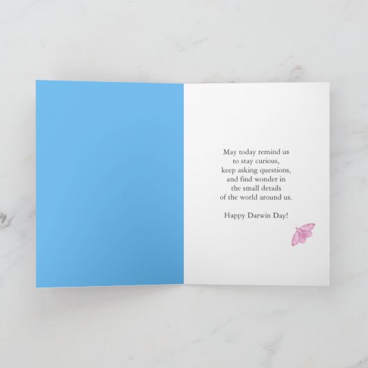 Happy Darwin Day Evolution Nature Art Karte (Innenseite)