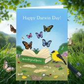Happy Darwin Day Evolution Nature Art Karte