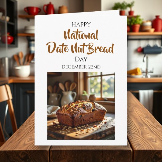 Happy Dattel-Nuss-Brot-Tag | 22. Dezember Karte