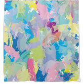 Happy Day Abstrakt Art Moderne Moderne einzigartig Duschvorhang (Vorderseite)