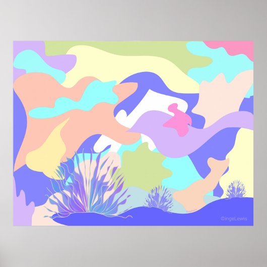 Happy Day Abstrakt Art Moderne Moderne Moderne Poster (Vorne)
