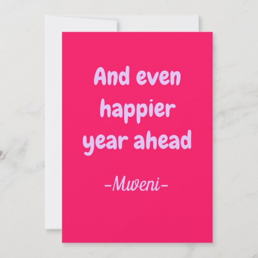 Happy Day and Happier Year (Rückseite)