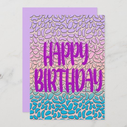 Happy Day and Happier Year Birthday Card (Vorne/Hinten)