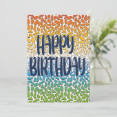 Happy Day and Happier Year Birthday Card (Stehend Vorderseite)