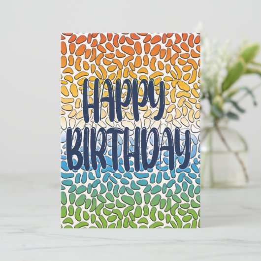 Happy Day and Happier Year Birthday Card (Stehend Vorderseite)