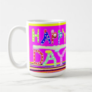 Happy Day Art Design Zucker Bonbons brüchige Farbe Kaffeetasse