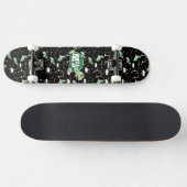 "Happy Day" Assembled black with turtle/rainbows Skateboard (Horizontal)