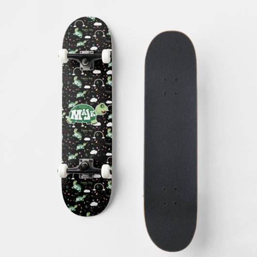  "Happy Day" Assembled black with turtle/rainbows Skateboard (Vorderseite)