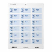 Happy Day Blau Adressaufkleber (Vorne)