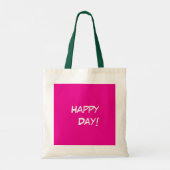 Happy Day Fraktal Budget Tote Tasche (Rückseite)