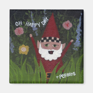 Happy Day Gnome Magnet