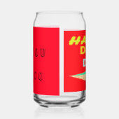 HAPPY DAY GROSSE BRITE FARBEN MIT WORD MESSAGE RED DOSENGLAS (Rechts)