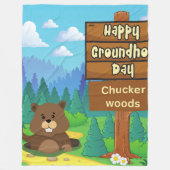 Happy Day in Wald Fleecedecke (Vorderseite)