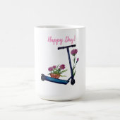 Happy Day, Niedliche Wasserfarben Kunst Kaffeetasse (Mittel)