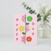 Happy Day Postkarte (Stehend Vorderseite)