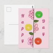 Happy Day Postkarte (Vorne/Hinten)