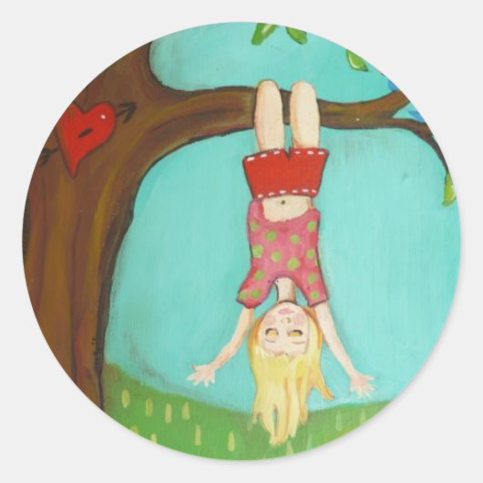 Happy Day Runder Aufkleber (Vorderseite)