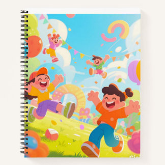 ✨ Happy Day Spiral Notebook | Niedliches Kids-Desi Notizblock