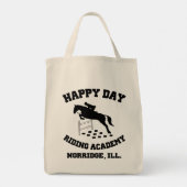 Happy Day Stables, Riding Academy, Norridge, IL Tragetasche (Rückseite)