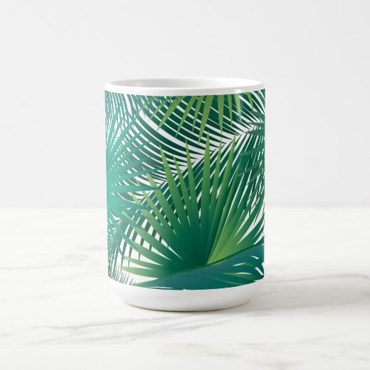 Happy Day Travel Tropical Palm Blätter Jungle Kaffeetasse (Mittel)