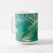 Happy Day Travel Tropical Palm Blätter Jungle Kaffeetasse (Vorderseite Links)