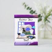 Happy Day Vater Postkarte (Stehend Vorderseite)