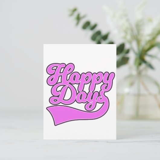 Happy Days Feiertagspostkarte (Stehend Vorderseite)