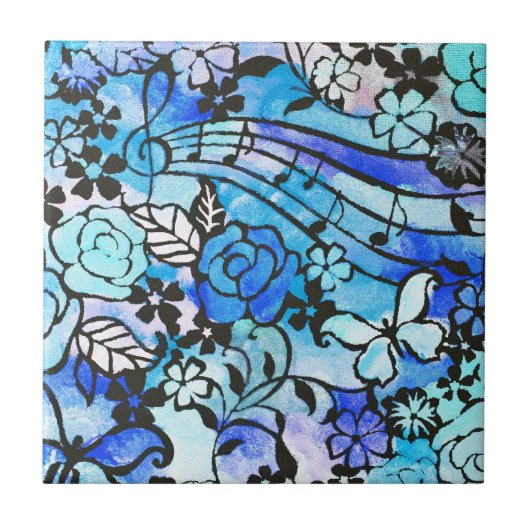 Happy Days sind wieder hier Keramik Tile Fliese (Vorderseite)