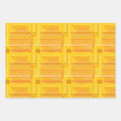 Happy Days Wrap: rot, gelb, blau Geschenkpapier Set (Vorderseite 2)