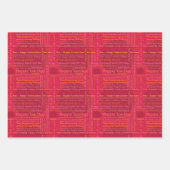 Happy Days Wrap: rot, gelb, blau Geschenkpapier Set (Vorderseite)