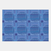 Happy Days Wrap: rot, gelb, blau Geschenkpapier Set (Vorderseite 3)