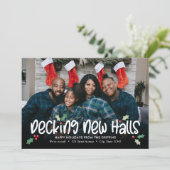 Happy Decking Holiday Card Moving Ankündigung (Stehend Vorderseite)