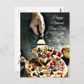 Happy Deep Dish Pizza Day 5. April Postcard Postkarte (Vorne/Hinten)