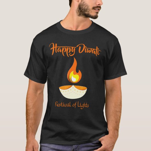 Happy Deepavali Diwali Festival of Lights For Indi T-Shirt (Vorderseite)